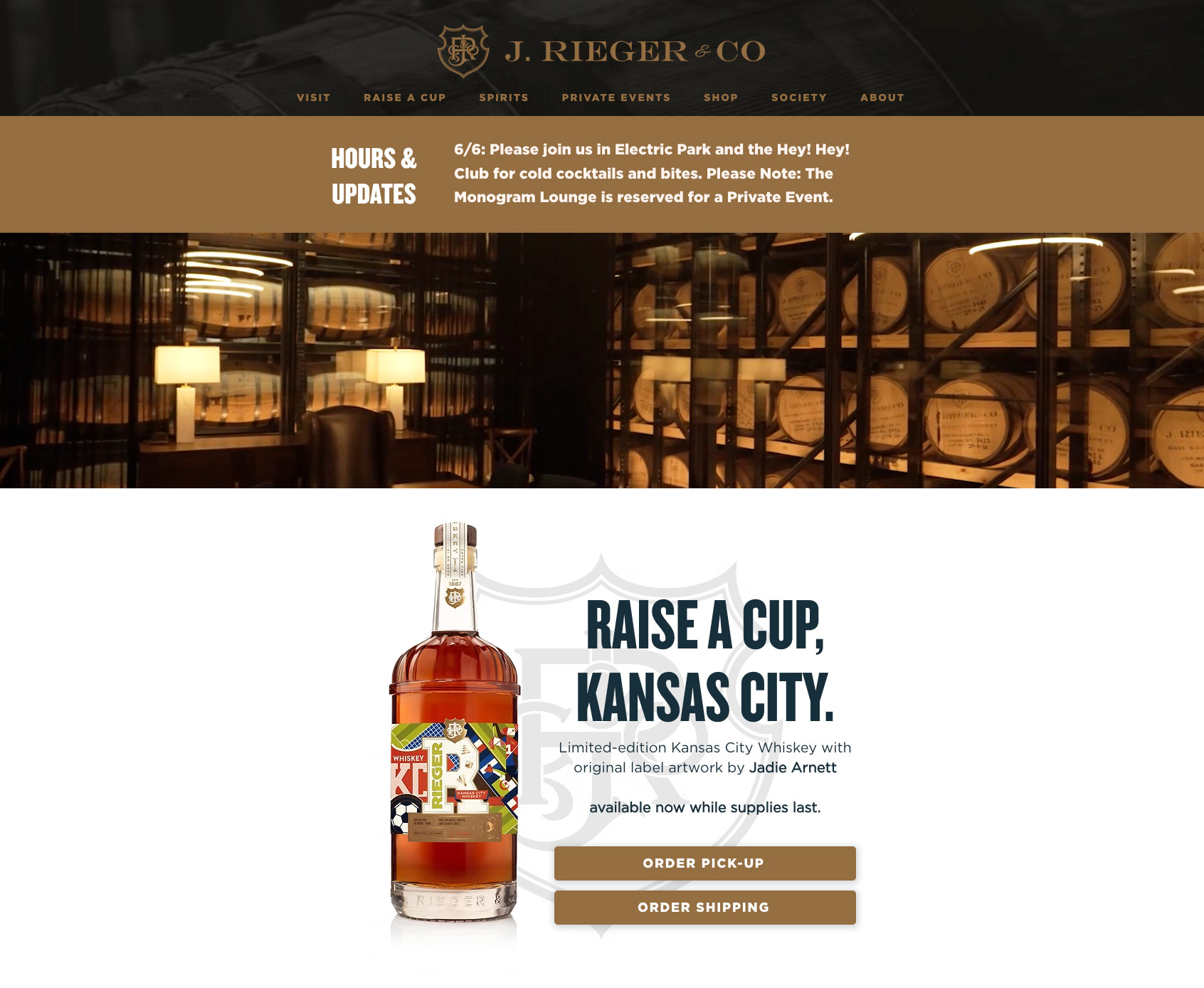 J. Rieger & Co. — Homepage Announcement System