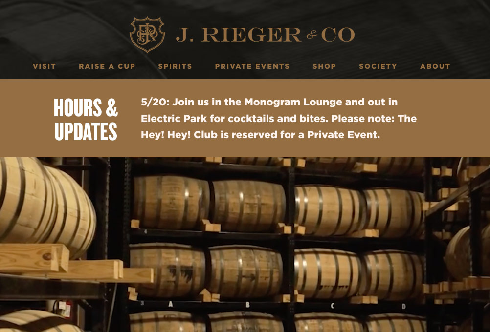 J. Rieger & Co. — Homepage Announcement System