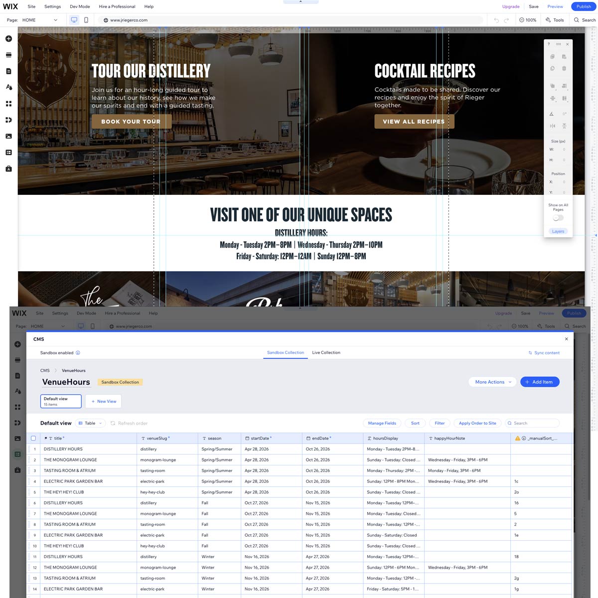 J. Rieger & Co. — Automated Seasonal Hours