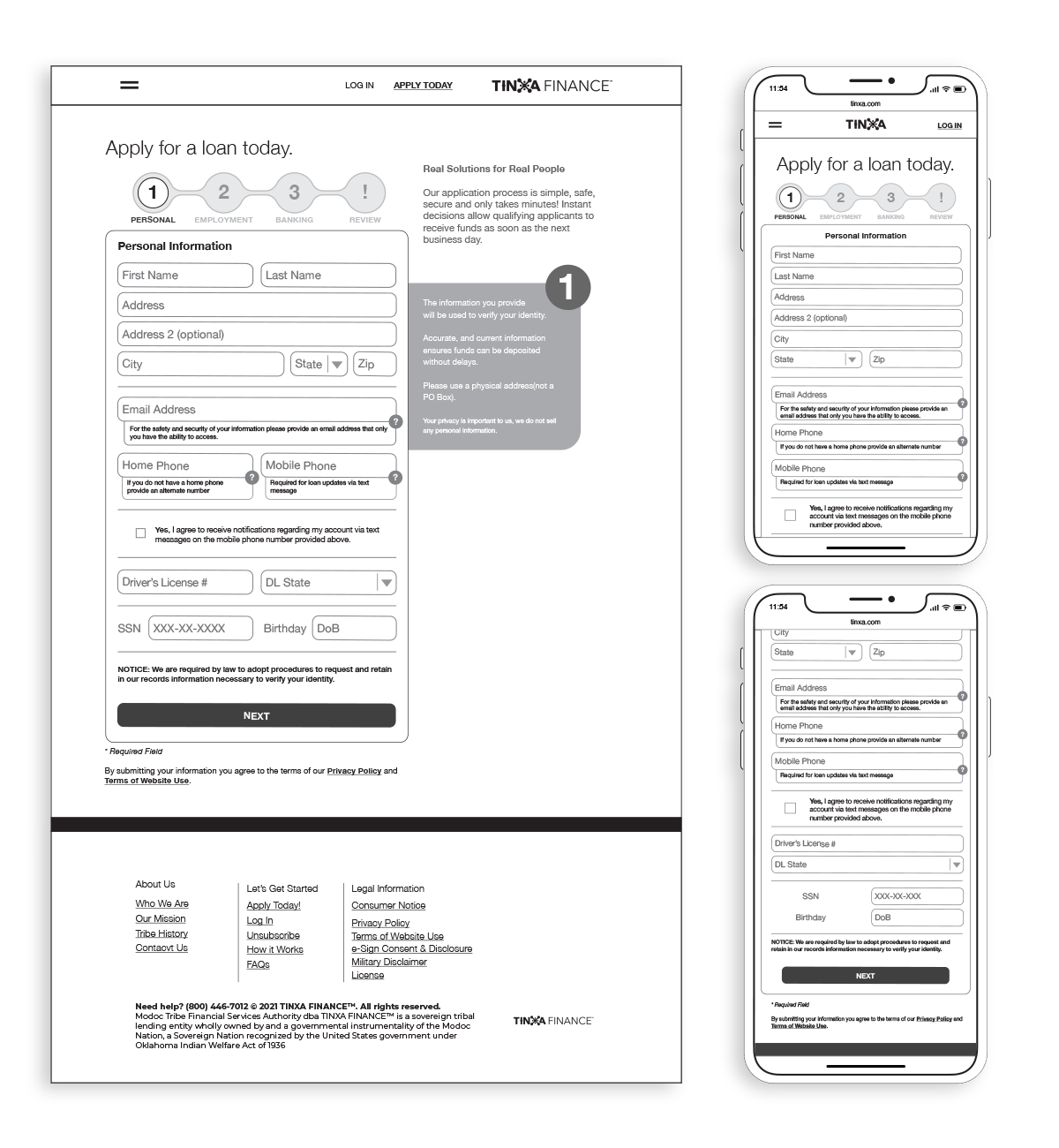 Tinxa Finance — Application: Apply Today