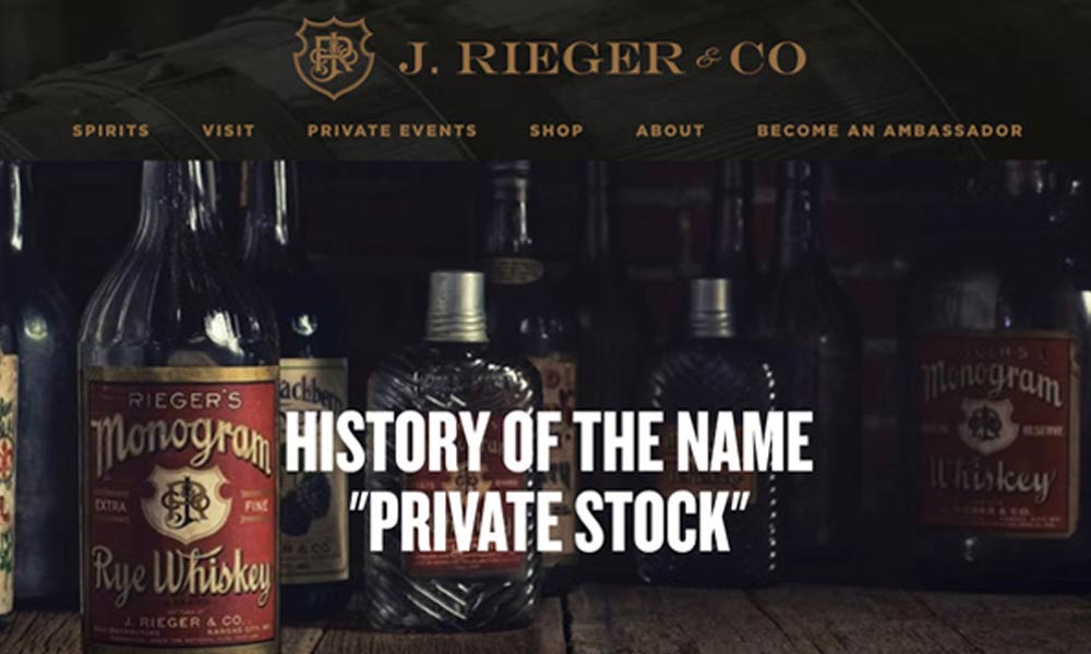 J. Rieger & Co: Private Stock Whiskey