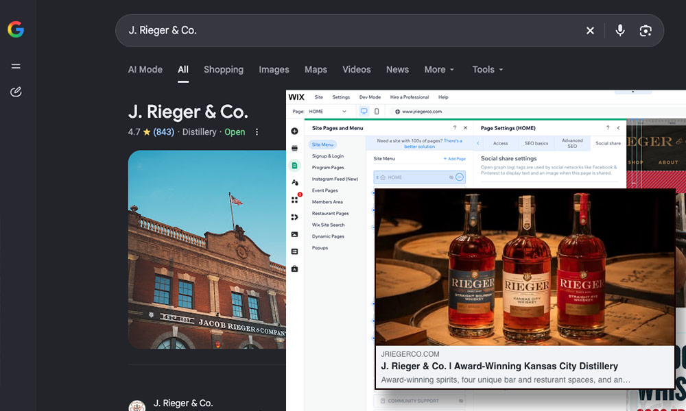 J. Rieger & Co: Search & Social Visibility